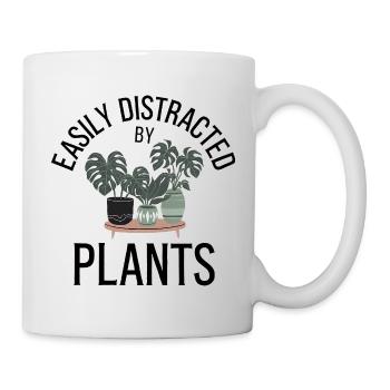 Easily Distracted by Plants Quote - Mug - white - Right