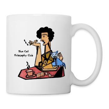 Blue Cat Philosophy Club - Mug - white - Right