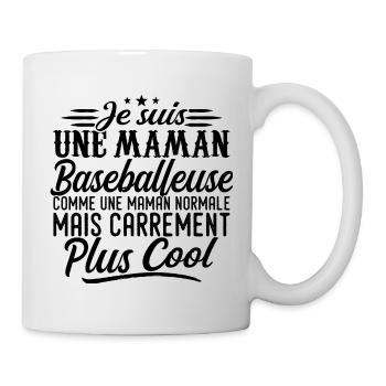 Baseball Mom: Normal, but more badass - Mug - white - Right