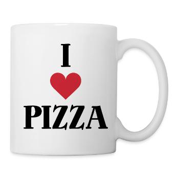 I Love Pizza Saying - Mug - white - Right