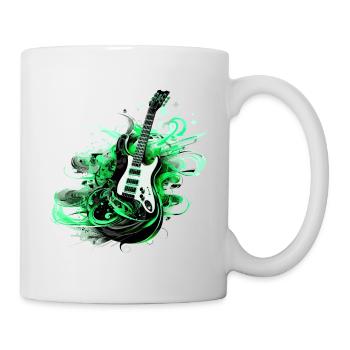 E-Gitarre Gitarre Gitarrist Musik Instrument Rock - Tasse - Weiß - Rechts