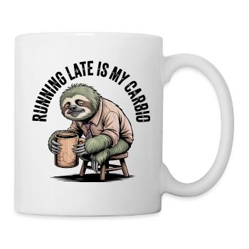 Spät zu laufen ist mein Cardio-Faultier. - Tasse - Weiß - Rechts