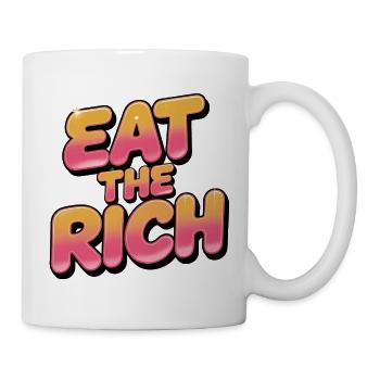 Mangez les riches – Design socialisme amusant - Mug blanc - blanc - Droite