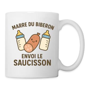 Humorvolles Design für babybegeisterte Eltern - Tasse - Weiß - Rechts