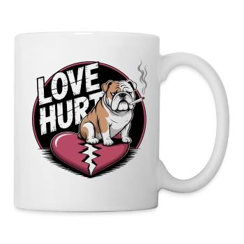 Love Hurts Bulldog - Mug - white - Right