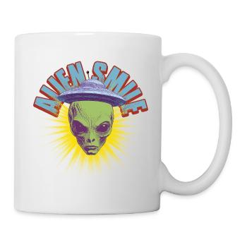 Außerirdisches Lächeln - Tasse - Weiß - Rechts