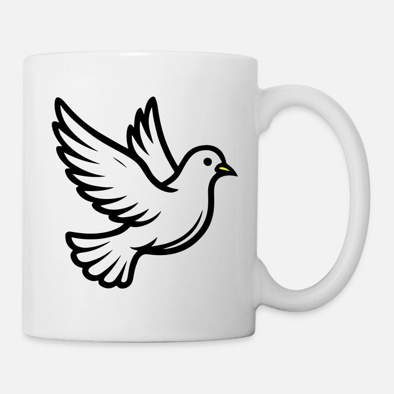 Friedenstaube Taube - Tasse - Weiß