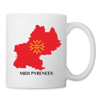 Map of the Midi-Pyrénées - Mug - white - Right
