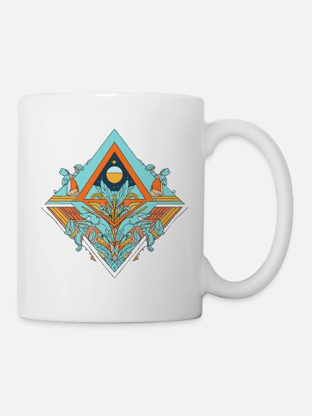 Conception géométrique de paysage de rêve céleste - Mug blanc - blanc