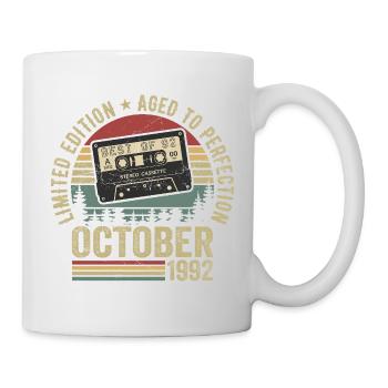 Vintage October 1992 Birthday Gift October - Mug - white - Right