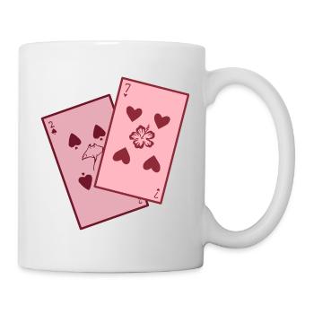 Ocean Style Card Game Illustration  - Tasse - Weiß - Rechts