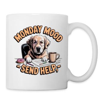 Lundi Humeur Chien - Mug blanc - blanc - Droite