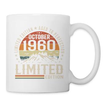Born in October 1960 - vintage gift October 1960 - Mug - white - Right