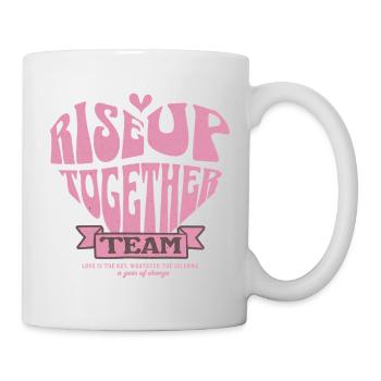 Conception de t-shirt Love Unity Heart, Levez-vous ensemble - Mug blanc - blanc - Droite