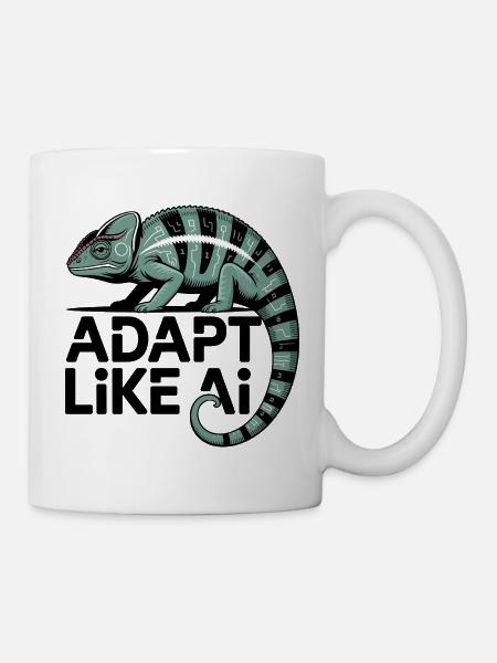 Cyber-Chamäleon - Tasse - Weiß