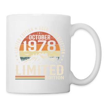 Né en octobre 1978 - cadeau millésime Octobre 1978 - Mug blanc - blanc - Droite