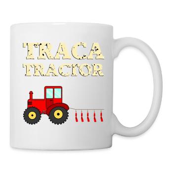 Tracteur Traca - Mug blanc - blanc - Droite