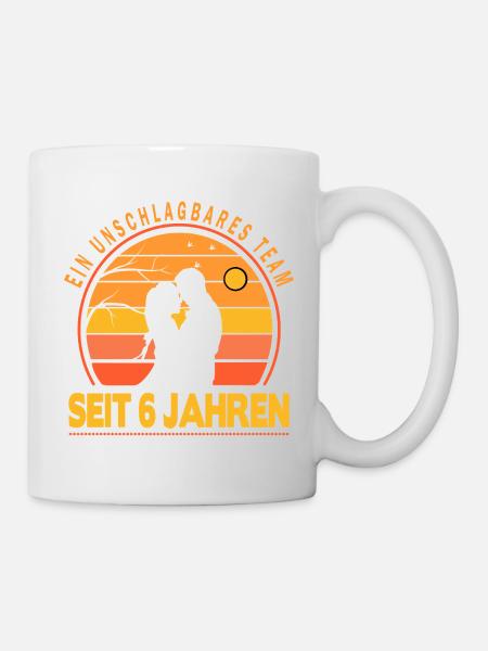 6 years relationship gift partner husband wife - Mug - white