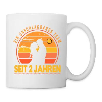 2 ans de relation anniversaire de mariage - Mug blanc - blanc - Droite