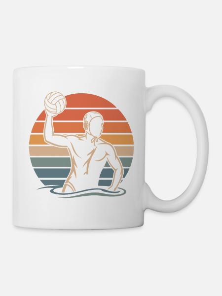 Vintage Water Polo Player - Mug - white