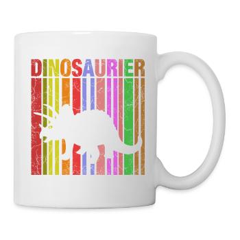Silhouette de dinosaure avec détails de couleur - Mug blanc - blanc - Droite