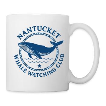 Nantucket Walbeobachtung Logo-Design - Tasse - Weiß - Rechts
