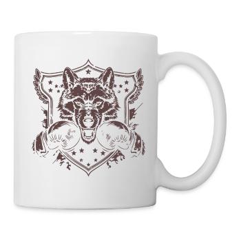 Wolf Boxer - Tasse - Weiß - Rechts