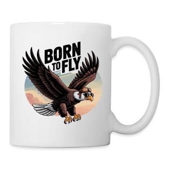 Vigilant Eagle with Sunglasses and Aviator Cap - Mug - white - Right