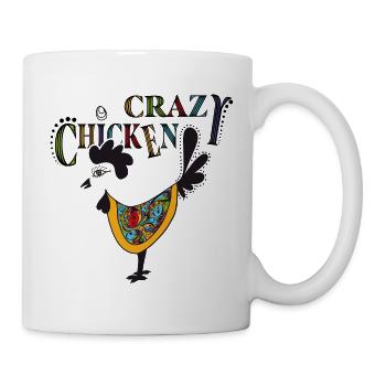 Colorful Chicken with Psychedelic - Crazy Chicken - Mug - white - Right