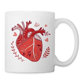Anatomical Heart in Modern Style - Mug - white - Right