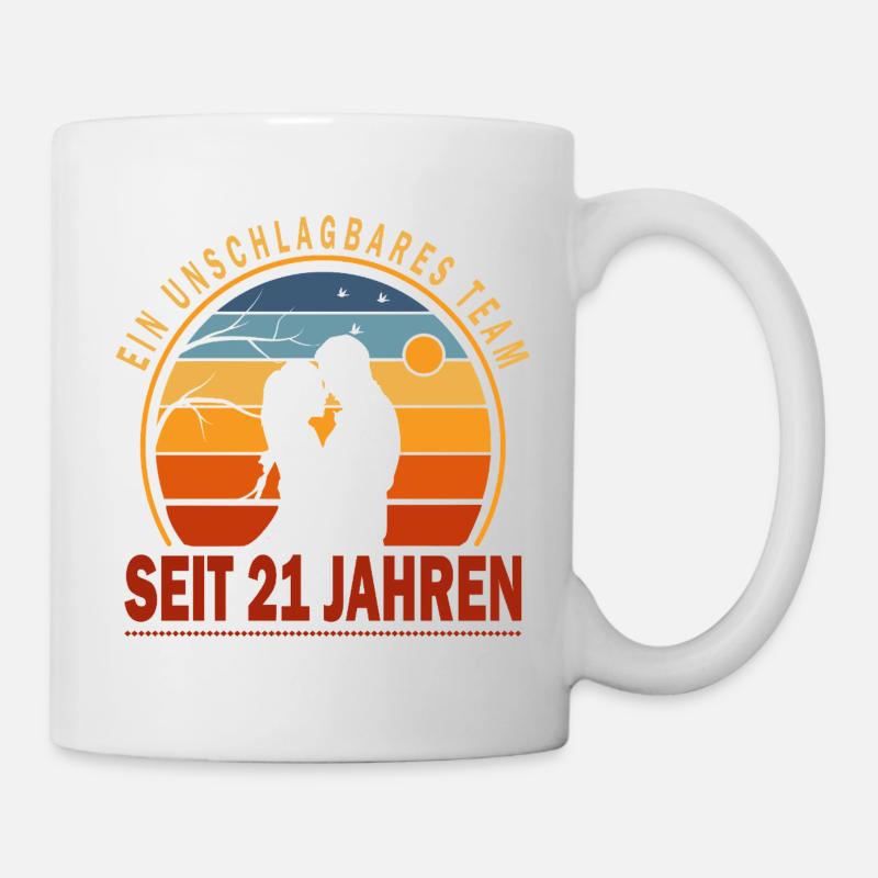 21 Wedding Anniversary Partner Outfit Partner Look - Mug - white