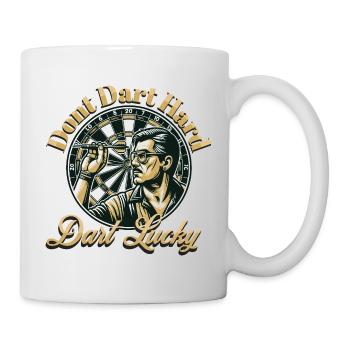 Dont Dart Hard Dart lucky  - Mug - white - Right