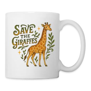 Save Giraffes Conservation Design - Mug - white - Right