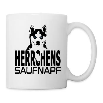 Husky Illusion - Herrchens Saufnapf - Tasse - Weiß - Rechts