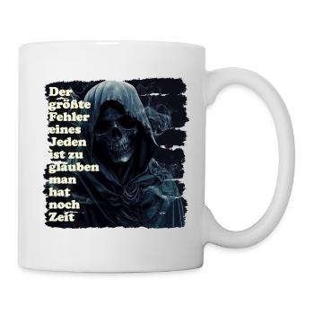 Dark skeleton face illustration - Mug - white - Right
