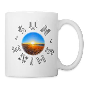 Sunset on the beach illustration - Mug - white - Right