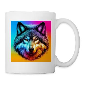 Loup - Mug blanc - blanc - Droite