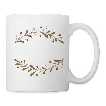 Filigraner Herbstlaubkranz - Tasse - Weiß - Rechts