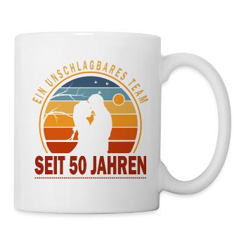 50 Years Relationship Anniversary Golden Wedding Anniversary - Mug - white - Right