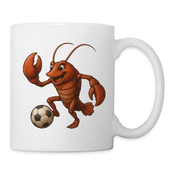 Cute Lobster Soccer Player Funny Soccer Club - Mug - white - Right