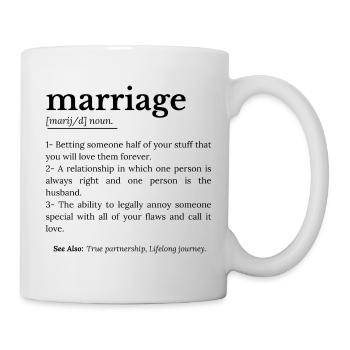 Marriage Funny definition - Mug - white - Right