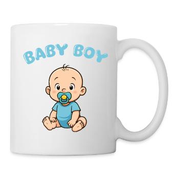 Niedlicher Baby Jungen Druck - Tasse - Weiß - Rechts