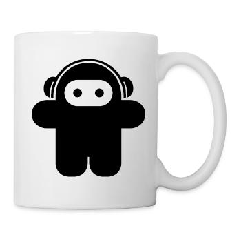 Audio Ninja – Astronaut Musik Party Club Design - Tasse - Weiß - Rechts