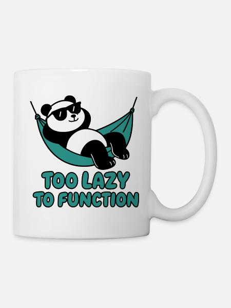 Chill Panda mit Sonnenbrille und Hängematte - Tasse - Weiß