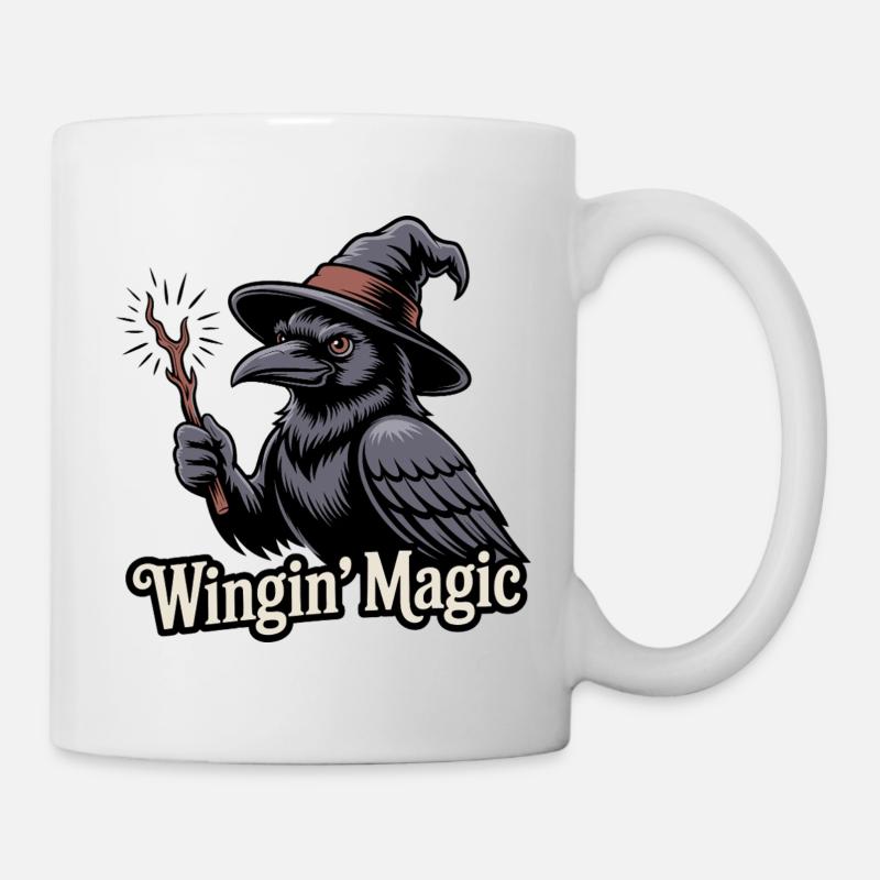 Wingin’ Magic Raven - Mug - white