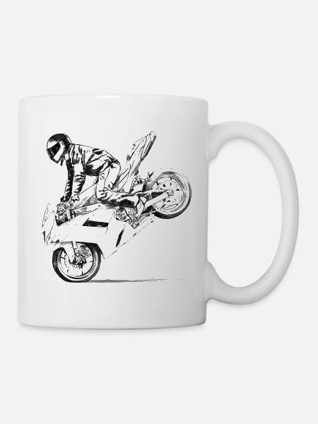 Motorcycle stunt - Tasse - Weiß