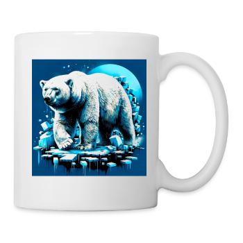 ours blanc - Mug blanc - blanc - Droite