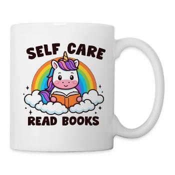 Unicorn Lecteur et Arc-en-Ciel Animé - Mug blanc - blanc - Droite