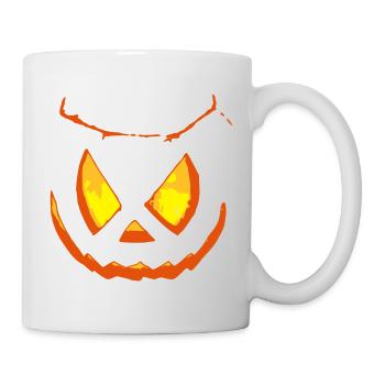 Pumpkin Face Halloween Weird - Mug - white - Right