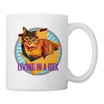 Amoureux des chats - Dans une boîte :-) - Mug blanc - blanc - Droite